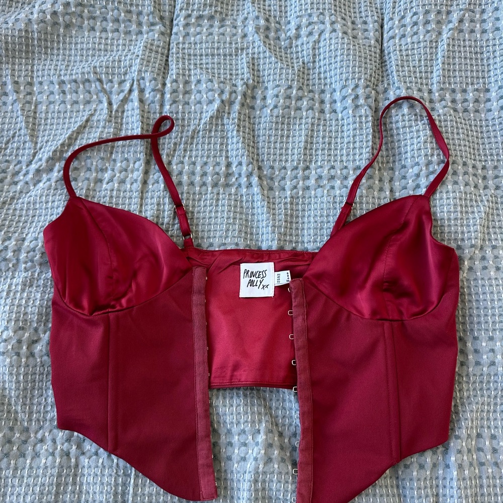 Women's Red Bustier by Princess Polly